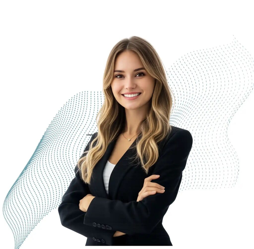 Contact us Image Standing Professional girl