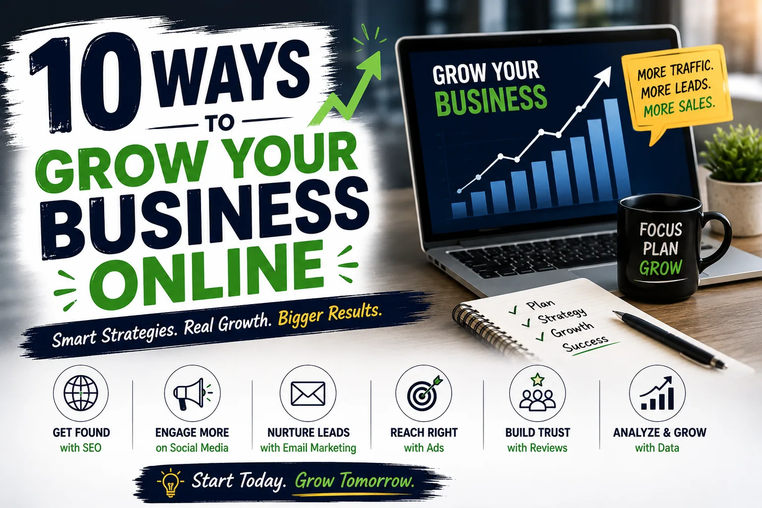You are currently viewing 10 Ways to Grow Your Business Online in 2026
