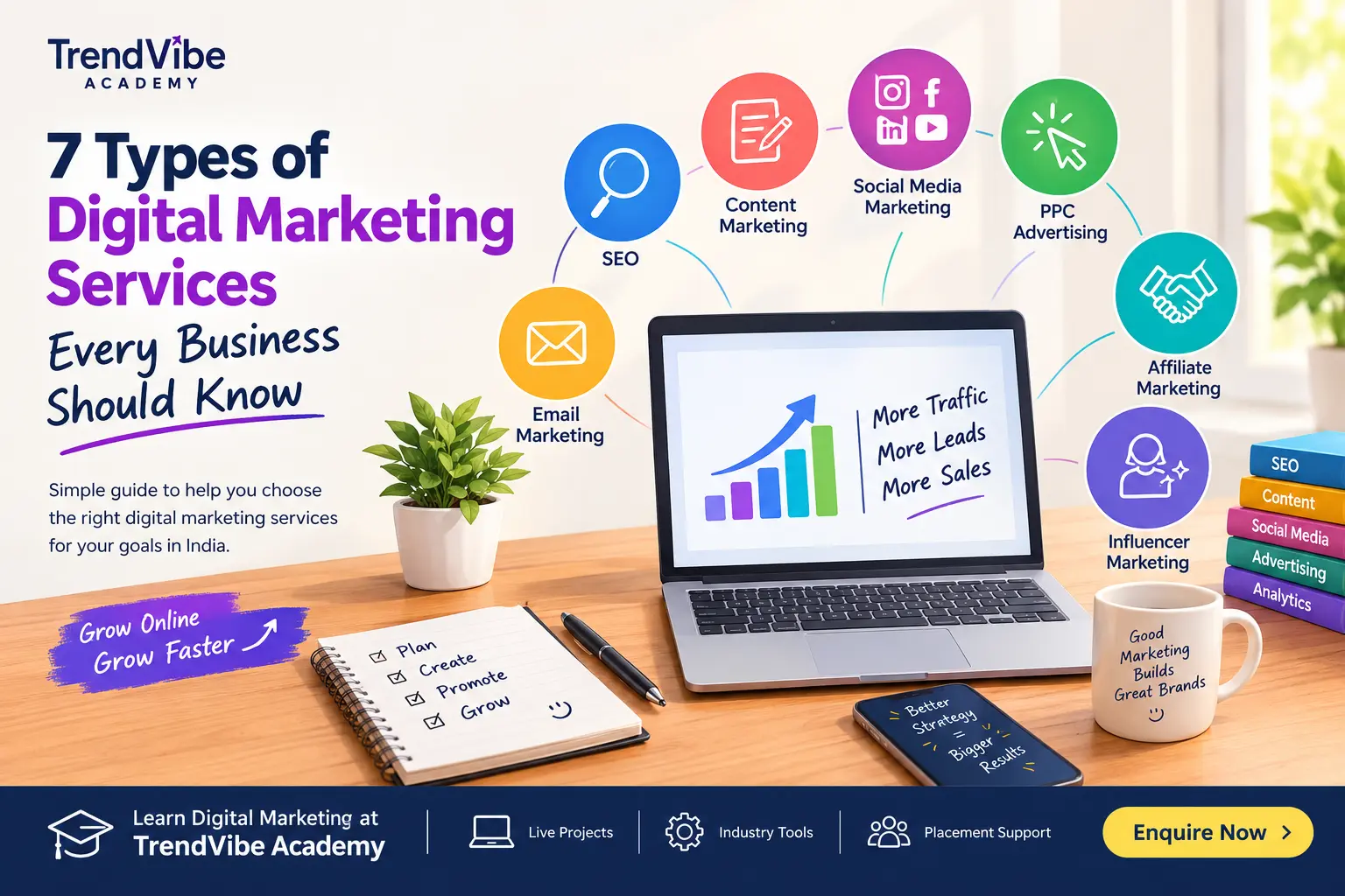 Read more about the article What Are the 7 Types of Digital Marketing Services?