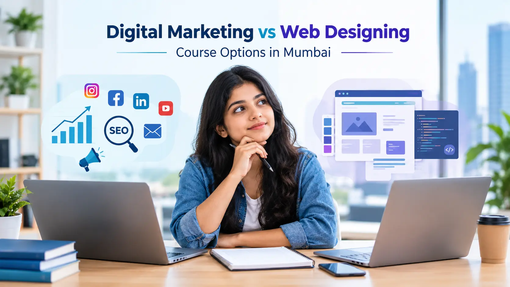 Read more about the article Digital Marketing vs Web Designing After 12th in Mumbai